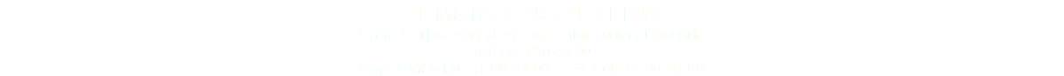 FILMSTADENS PIZZERIA Greta Garbos väg 10 • Gamla Filmstaden, Råsunda Tel: 08 -730 43 00 Öppet: Mån-Fre 11.00-21.00 . Lör-Sön 12.00-21.00
