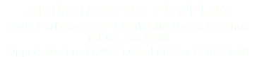 FILMSTADENS PIZZERIA Greta Garbos väg 10 • Gamla Filmstaden, Råsunda Tel: 08 -730 43 00 Öppet: Mån-Fre 11.00-21.00 . Lör-Sön 12.00-21.00